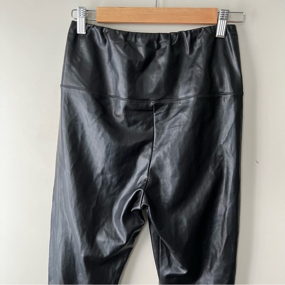 Aritzia Wilfred Free Daria Pant Faux Vegan Leather Black High Rise SZ Large Tall - Picture 5 of 11